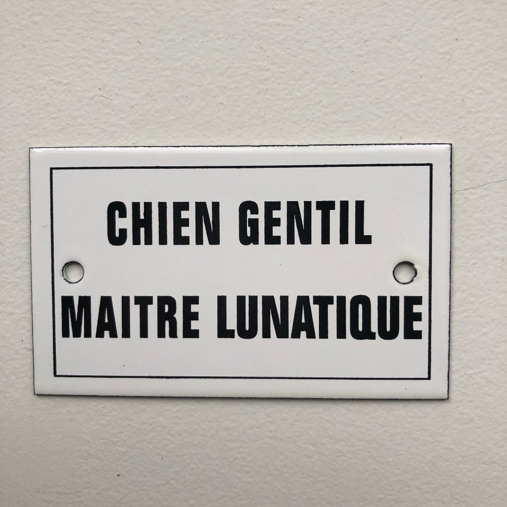Nice Dog - Crazy Owner French Enamel Plaque